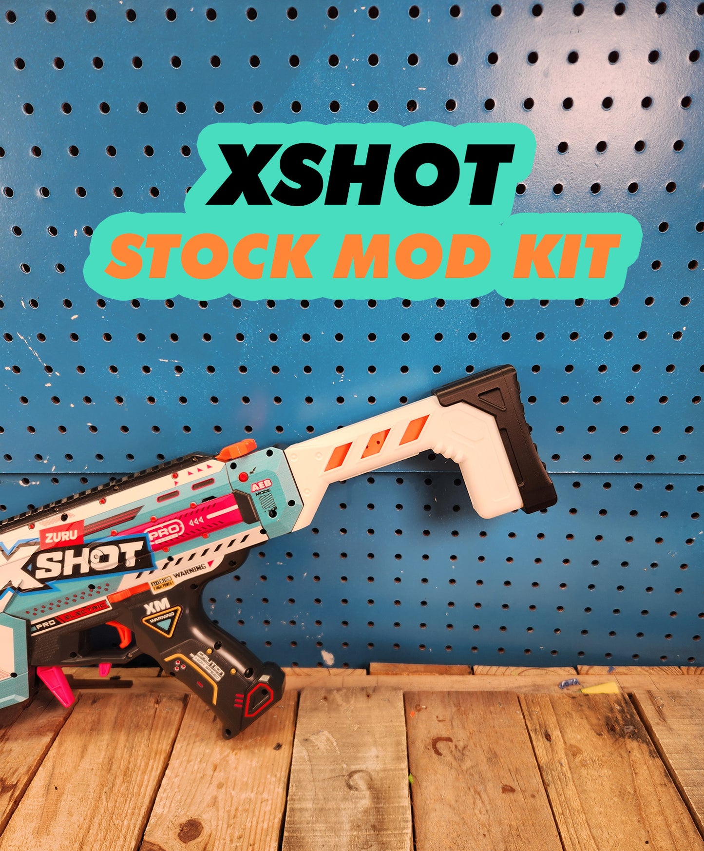 Stock Mod 2 - XShot Piston Pump Barrel Mod Toy