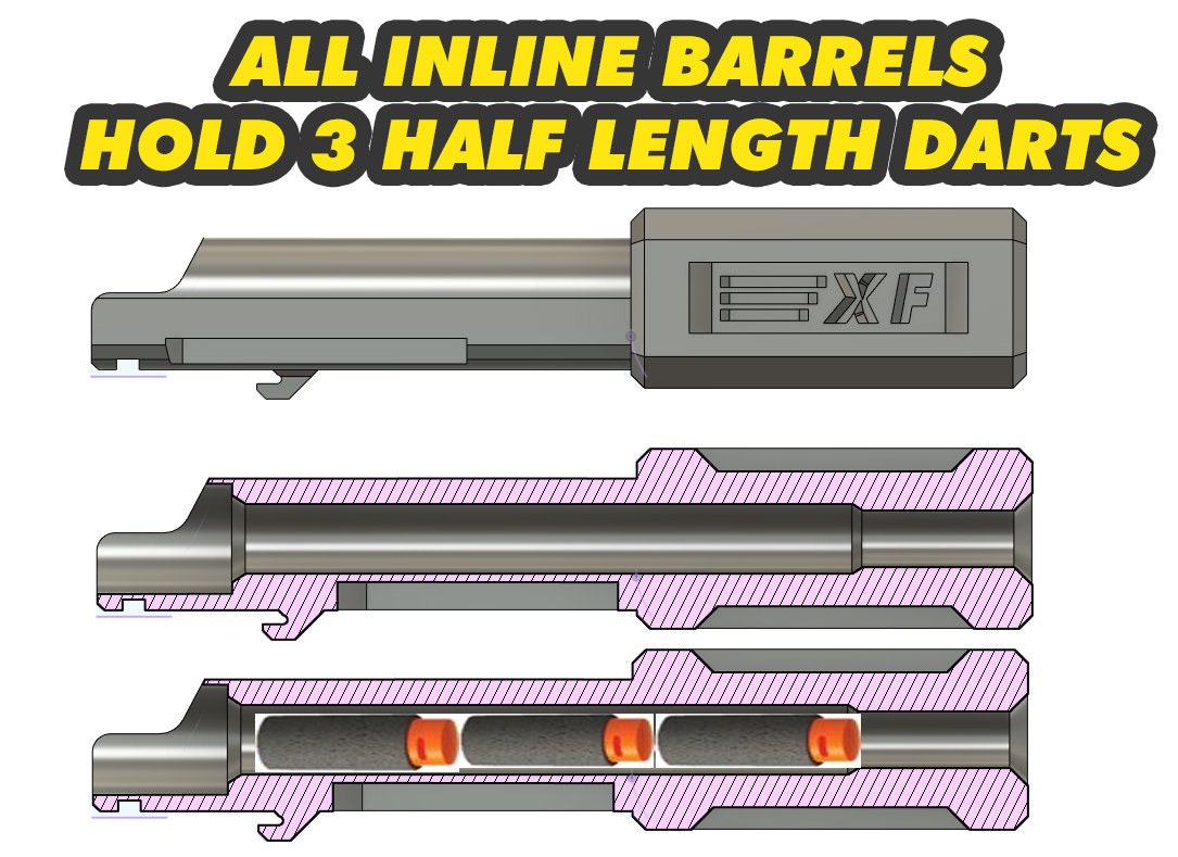 Nerf Knockout Stubby InLine Clip Conversion Kit