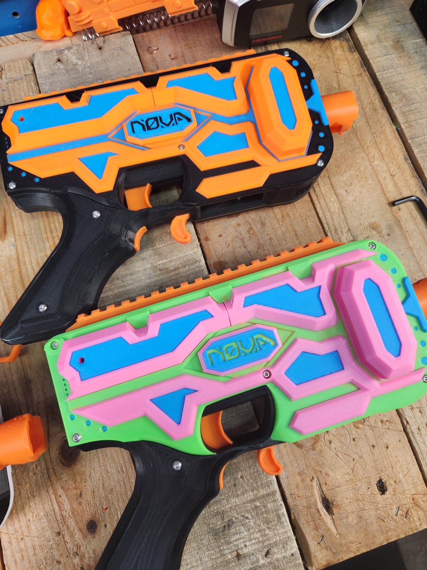 FluxLabs Nova 3dPrinted Blaster ! Great Color Combos