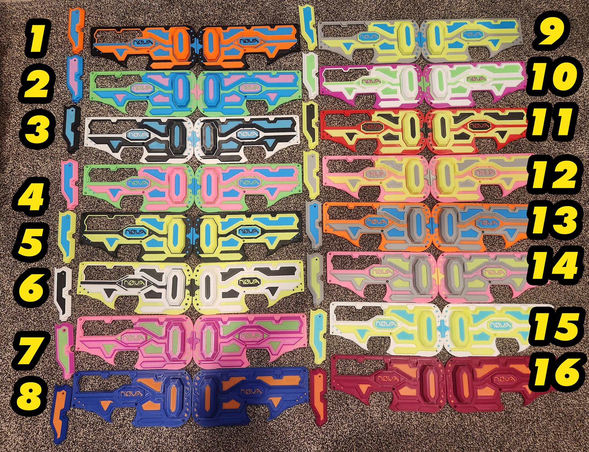 FluxLabs Nova 3dPrinted Side Panels Great Color Combos