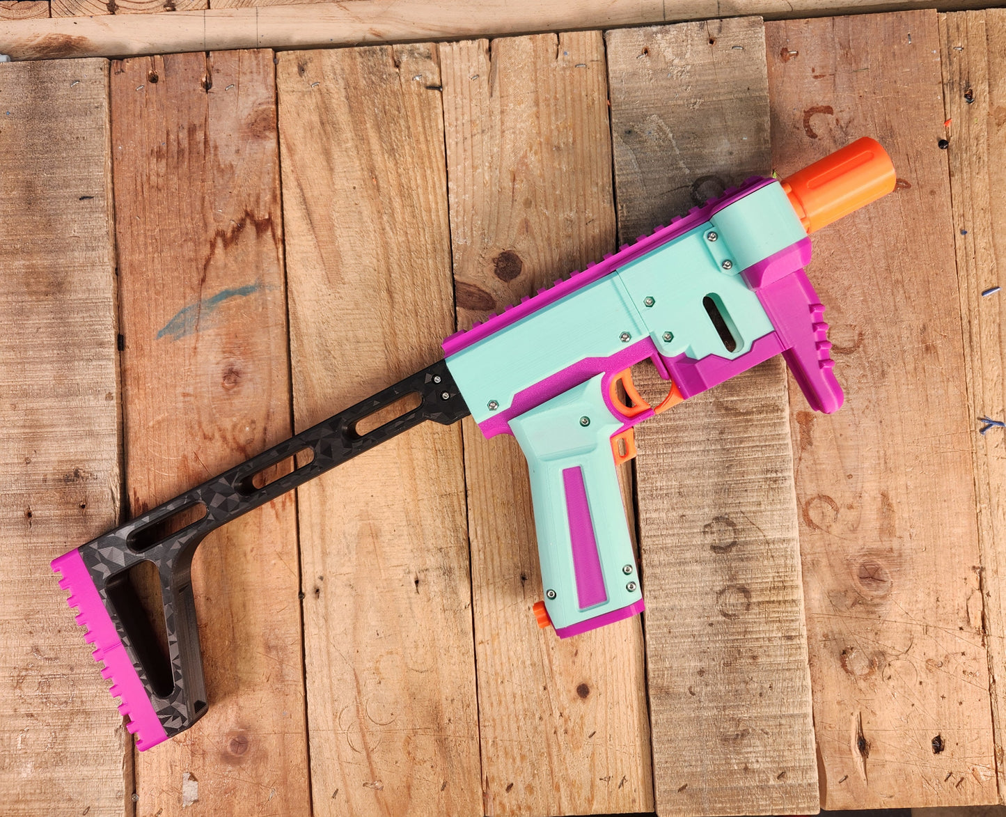 XFA1 SMG Mech Micro Blaster 3Dprinted