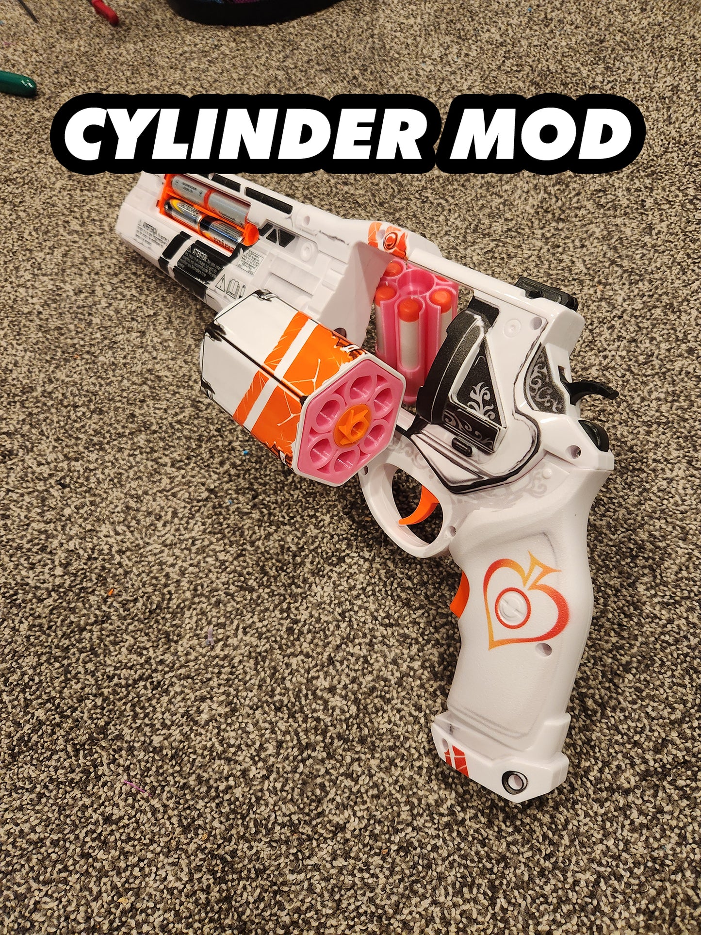 Cylinder Mod - Ace Of Spades Nerf Blaster