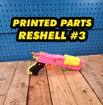 3DPrinted Parts GenCoMegawerks XShot Micro Blaster Reshell Type 3